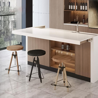 Mécanisme de table coulissante escamotable pour îlot de cuisine, extension de plan de travail, glissière dissimulée à roulement à billes
