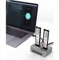 Base de Conexión para Disco Duro M.2 NVME, Soporte para Disco Duro de Estado Sólido Móvil de Doble Disco, Compatible con SSD M Key, Clonación Offline, Base de Conexión para SSD M.2 Sata