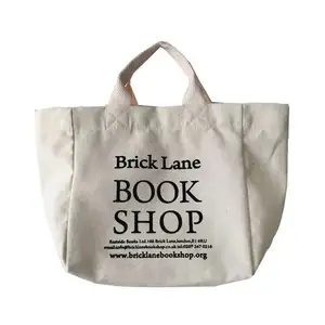 2024 small canvas tote bags with custom printed logo, recycle organic 100% plain cotton shopping bag