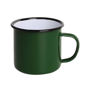 Taza de café esmaltada para beber té, 350ml, 500ml, para acampar al aire libre, picnic, <span class=keywords><strong>verde</strong></span> del ejército, logotipo personalizado - Product Image 1