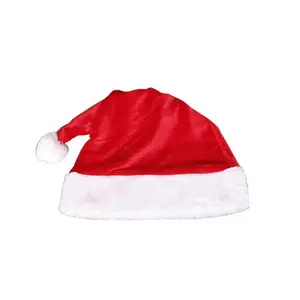 Topi Santa felt Natal anak-anak dewasa topi dekorasi Natal hadiah pesta liburan