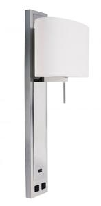 Modern Round <b>LED</b> Reader Wall Lamp Stainless Steel and Fabric Shade for Hotel Home Living <b>Room</b> Wall Mounted - Product Image 3