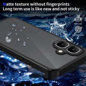 Coque pour Infinix Smart 10 HOT60 Tecno Spark40 GT30PRO, ultra-fine, cadre souple en TPU, dos transparent <span class=keywords><strong>noir</strong></span> <span class=keywords><strong>mat</strong></span> en PC, protection contre les chocs - Product Image 6