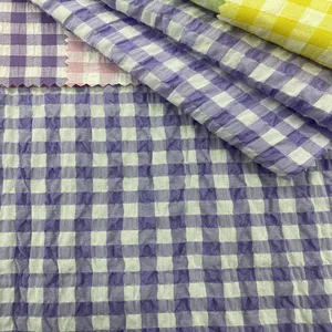 Kunden spezifisches Design Gewebte Baumwolle Polyester Spandex Atmungsaktive Garn gefärbte Streifens toffe für Nachtwäsche