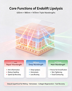 Máquina de Láser de Diodo de 1470nm y 980nm para Lipólisis, Endolifting y Adelgazamiento Corporal - Product Image 2