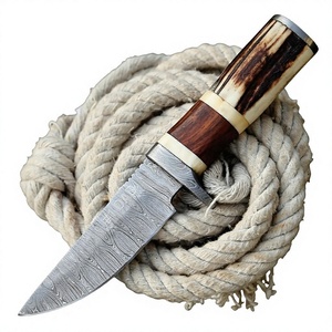 Cuchillos de Acero Inoxidable con Hoja de Punta Caída y Mango de Asta de Ciervo, Profesionales, Utilitarios, para Supervivencia, Camping y Caza, OEM - Product Image 6