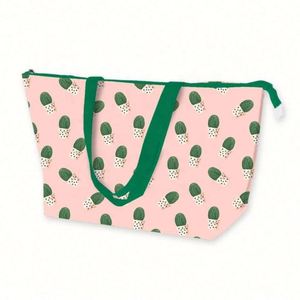 Custom Printed <b>Waterproof</b> Foldable Cute Fresh Patterned Polyester Tote Beach Bags Summer Autumn Spring Beach Outings Bulk Order - Product Image 1