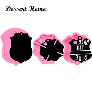<span class=keywords><strong>Moule</strong></span> en silicone DY0083 pour badge de police brillant, logo de bouclier, porte-clés, pendentif, résine époxy, <span class=keywords><strong>moule</strong></span> pour signe de feu, <span class=keywords><strong>moule</strong></span> pour breloques faites à la main - Product Image 1