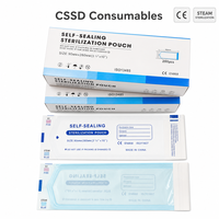 200 pièces Sachets de stérilisation auto-scellants pour outils de manucure et pédicure, sacs autoclave, film bleu pour désinfection à la vapeur CPP/PET