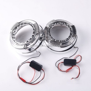 Wholesale Car Projector Lens Retrofit LED Shrouds LED DRL Angel-eye with Shrouds for 3 Inch Q5 Hella5 Bi Xenon Projector Lens - Product Image 1
