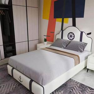 Pirate Ship Kids Full Size Daybed Modern Minimalist Wood Cotton Upholstery Comfortable for Boys Small Space Bedroom Adventure - Product Image 3