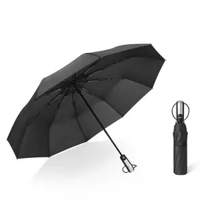 סיטונאי זול מתנה נייד 10K רוח עמיד אוטומטי פתוח גשם 3 מתקפל שמש Regenschirm מטרייה עם לוגו
