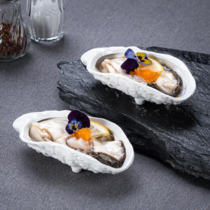 Assiette en céramique en forme d'huître, assiette <span class=keywords><strong>à</strong></span> dîner, vaisselle de restaurant, <span class=keywords><strong>assiettes</strong></span> <span class=keywords><strong>à</strong></span> collation, bol <span class=keywords><strong>à</strong></span> dessert, plat <span class=keywords><strong>à</strong></span> dim sum, plat <span class=keywords><strong>à</strong></span> condiments, plateau, bol - Product Image 1
