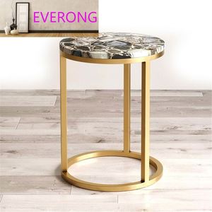 Table basse latérale de table d'appoint d'agate de marbre naturel pour la <span class=keywords><strong>pierre</strong></span> de décoration de <span class=keywords><strong>salon</strong></span> - Product Image 4