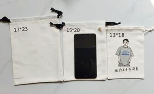 Custom logo Printed Custom <b>White</b> Drawstring Pouches Gift Packaging Cotton Cosmetic Jewelry Packaging <b>Bags</b> Canvas <b>Tote</b> <b>Bag</b> - Product Image 4