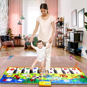 Tapis de danse musical <span class=keywords><strong>pour</strong></span> enfants, vente directe d'usine, clavier de piano à 19 touches, tapis de jeu de piano, tapis tactile animal, jouet musical - Product Image 1