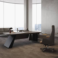 Bureau de direction modulaire en L de luxe moderne pour bureau commercial
