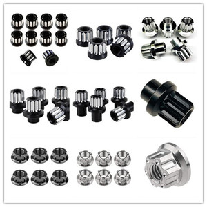 Werkseitig niedriger Preis 1/2 "-20 7/16"-20 M12 * 1, 5 M14 * 1,5 Aluminium <span class=keywords><strong>Billet</strong></span> 12-Punkt-Radmuttern - Product Image 6