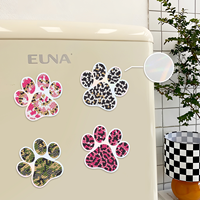 Autocollants magnétiques pour réfrigérateur en forme de patte de chat, peinture au diamant, mosaïque DIY classique peinte à la main