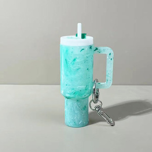3D Colorful Ice Flower Keychain Pendant Mother's Day Gift Portable Lip Balm <b>Lipstick</b> Storage Holder Bag Charm - Product Image 6
