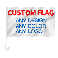 Drapeau de voiture double face d'ukraine, drapeau de fenêtre de voiture avec poteau de 52cm, drapeau National à impression numérique, Promotion 12x18 pouces