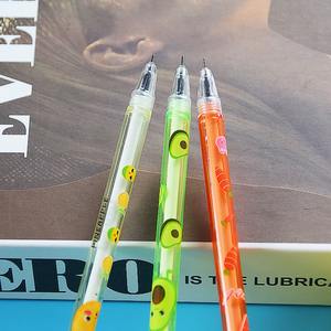 Pena tinta Gel potongan buah 0.5MM desain kreatif pena Gel bentuk alpukat nanas wortel plastik lucu - Product Image 3