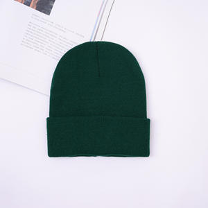 Bonnet noir chaud tricoté thermique Gorras Casquettes hommes femmes Chasse Logo animal personnalisé Chapeaux d'hiver en acrylique Bonnet plus long - Product Image 4