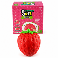 Jouet en plastique anti-stress super jumbo en forme de fraise à remontée lente pour adultes, soulagement sensoriel du stress