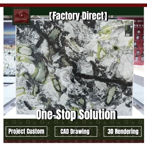 Marmo <span class=keywords><strong>Verde</strong></span> Smeraldo GOLDKING per Scale, Piani di Lavoro, Pavimenti, Pareti, Hall, Hotel, Ville - Lastre Grandi per Progetti di Grandi Dimensioni - Product Image 1