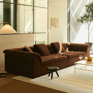 Juego de Sofás de Microfibra Gris Moderno y Lujoso Furnistyle, Seccional de <span class=keywords><strong>4</strong></span> Plazas con Estructura de Madera Sólida y Garantía de 15 Años - Product Image 5