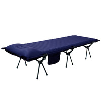 Lit de camp léger pour l'extérieur Lit pliant en aluminium Matelas gonflable Lit de camping