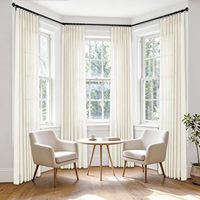 Rideaux occultants 100% à plis froncés de 102 pouces de long, style bohème, avec languettes arrière, forme mémorisée, pour chambre, salon, salle à manger