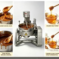 Marmite de cuisson inclinable à double enveloppe de 50-1000L avec agitateur à spatule pour le caramel, le sirop de malt, la pâte à base de plantes et les matériaux à haute viscosité