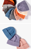 HKS0002 Étiquette en cuir personnalisée, broderie 3D, bonnet en tricot pour femmes adultes, bonnet en fourrure, chapeau d'hiver pour femme