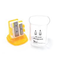 Taille-crayon scolaire Sacapunta Con Deposito manuel utile de bureau de fantaisie personnalisé Taille-crayon Tajalapiz de papeterie pour enfants