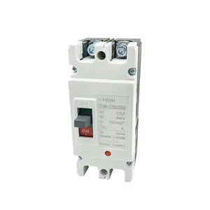 Chtai CTM1-125L pv solar DC mccb mcb 2poles residual current circuit breaker overload protection with CE IEC certificates