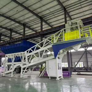 Teknik rekayasa Amerika menggunakan stasiun pencampur beton bergerak berkapasitas 120 m³/jam dan pabrik pengolahan semen yang mudah dipasang. - Product Image 2