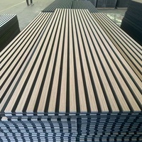 Panneau acoustique Akupanel MDF fini mélamine, panneau en bois à lattes résistant aux rayures avec feutre pour les magasins de détail