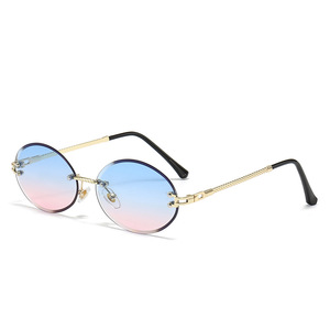 <span class=keywords><strong>Gafas</strong></span> de Sol Elípticas de Moda, Lentes de Color Caramelo, Protección UV380 Personalizada, <span class=keywords><strong>Gafas</strong></span> de Sol para Exteriores, Lentes Transparentes Estilo Océano - Product Image 5