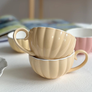 Tazza da <span class=keywords><strong>caffè</strong></span> in ceramica a forma di zucca tazza da <span class=keywords><strong>caffè</strong></span> 250ml elegante tazza da tè <span class=keywords><strong>supporto</strong></span> personalizzazione - Product Image 3