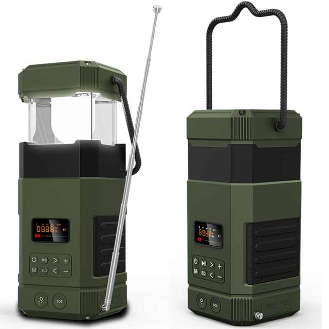 585 Multi-functional MSDS Mini Home Outdoor Wireless Radio Rechargeable 5000mah Portable Solar Emergency Survival DAB Speakers