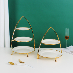 2025 Decoration Round Gold Metal <strong>2</strong> Tiers Wedding <strong>Dessert</strong> Table 3 <strong>Layers</strong> Cake Stand Cupcake Display <strong>Tray</strong> Stand for Cake - Product Image 2