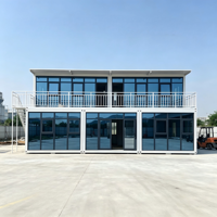 Casa Modular de Lujo de 2 Pisos, Oficina Contenedor Desmontable para Centro de Gestión de Proyectos y Oficina de Comando en Obras de Construcción
