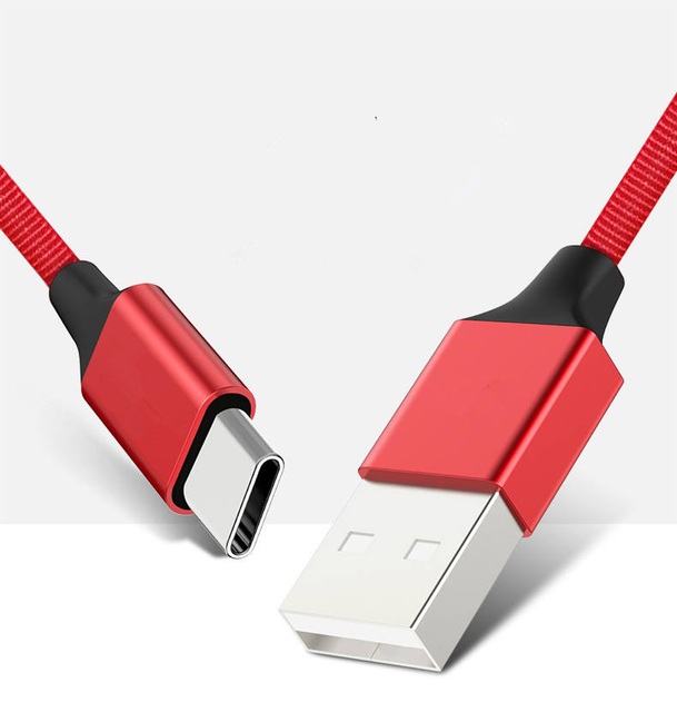Aluminum Alloy USB 2.0 Type-C Cable Pure Copper Nylon Braided 3A 1M 3ft/6ft/10ft Fast Charging for Laptop Mobile Phone