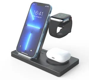 טכנולוגיה חדשה למותג אלחוטי מטען עבור חכם שעון אוזניות 15W Qi מהיר מטען תחנה עבור Iphone 11 12 13 14
