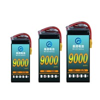 Batería Lipo 4S para Avión RC, Helicóptero, Dron FPV, Quadcopter con 9000mah 14.8V 90C
