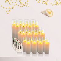 Flammenlose LED-Kerzen Handgefertigt Matt-Finish Dimmbar Batteriebetrieben Fernbedienung Timer Realistisch Flackernde Säulenform