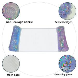 ที่นอนเป่าลมแบบมีคลิปหนีบจับ PVC แบบไล่ระดับสีแบบหนีบเดี่ยวแบบลอยได้เป็นมิตรกับสิ่งแวดล้อม - Product Image 4