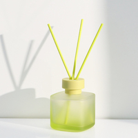 Frosted Square runde Ecke Glas diffusor flasche 200ml Kapazität Schraub verschluss für Home Room Aroma Diffusion
