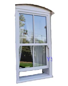 Upvc Windows Profile 60 Upvc jendela geser Windows tanpa suara Pvc dengan kipas pembuangan